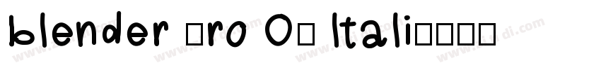 Blender Pro OT ltali字体转换
